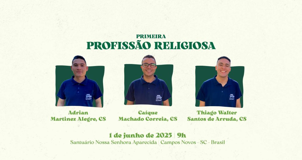 Três jovens realizarão Primeira Profissão Religiosa na Congregação dos Missionários de São Carlos